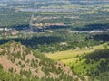 Aerial view of the beautiful Boulder cityscape