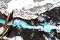 Aerial view of beautiful Bruarfoss waterfall with turquoise water, South Iceland Royalty Free Stock Photo