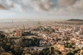 Aerial view of the beautiful city of Barcelona in Spain Royalty Free Stock Photo