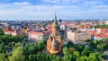 Aerial view of the beautiful city of Timisoara, Romania Royalty Free Stock Photo