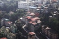 aerial view of beautiful cityscape of gangtok hill station, located on himalayan foothills in sikkim