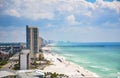 Aerial View of a Beautiful Clear Water Beach Destination Royalty Free Stock Photo