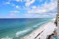 Aerial View of a Beautiful Clear Water Beach on a Sunny Day Royalty Free Stock Photo