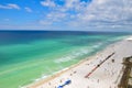 Aerial View of a Beautiful Clear Water Beach on a Sunny Day Royalty Free Stock Photo