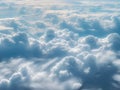 Aerial view of beautiful cloudscape with blue sky. 3d rendering