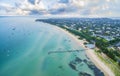 Aerial view of beautiful coastline of Mornington Peninsula near Royalty Free Stock Photo