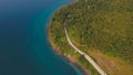 Aerial view beautiful coastline on the tropical island. Camiguin island Philippines. Royalty Free Stock Photo