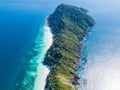 Aerial view of beautiful Burn Island in Myanmar