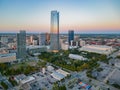 Aerial view of the beautiful downtown cityscape