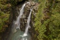 Aerial View of the Beautiful and Dramatic Nooksack Falls. Royalty Free Stock Photo