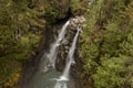 Aerial View of the Beautiful and Dramatic Nooksack Falls. Royalty Free Stock Photo