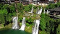 Aerial view of beautiful Furong waterfall in famous Ancient Town.