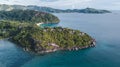 Aerial view of beautiful island at Seychelles in the Indian Ocean. Royalty Free Stock Photo