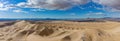 Aerial view of the beautiful Kelso Dunes Royalty Free Stock Photo