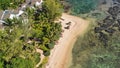 Aerial view of beautiful Mauritius beach, Africa
