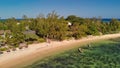 Aerial view of beautiful Mauritius beach, Africa