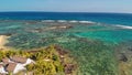 Aerial view of beautiful Mauritius beach, Africa Royalty Free Stock Photo
