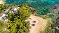 Aerial view of beautiful Mauritius beach, Africa Royalty Free Stock Photo
