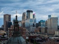 Aerial view of the beautiful modern buildings of Minneapolis, USA Royalty Free Stock Photo