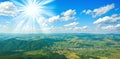 Aerial view beautiful mountain landscape and blue sky Royalty Free Stock Photo