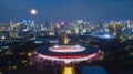 Beautiful lights on the Gelora Bung Karno stadium Royalty Free Stock Photo