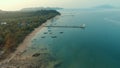 Aerial view of beautiful payam island ranong province Thailand