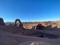 Aerial view of beautiful rocks in Arches National Park, Utah, USA Royalty Free Stock Photo