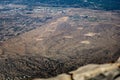 Aerial view of the beautiful Sandia Mountains in Albuquerque, New Mexico, US Royalty Free Stock Photo