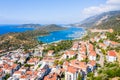 Aerial view of the beautiful town KaÃÅ¸ in Antalya. Royalty Free Stock Photo