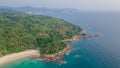 Aerial view of beautiful tropical coast in Phuket. Landscape. Thailand. Asia. Nature. Sunny day Royalty Free Stock Photo
