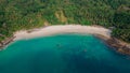 Aerial view of beautiful tropical hidden beach in Phuket. Landscape. Thailand. Asia. Nature. Sunny day Royalty Free Stock Photo