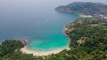 Aerial view of the beautiful tropical hidden lagoon in Phuket. Landscape. Thailand. Asia. Nature. Sunny day Royalty Free Stock Photo