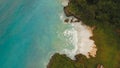 Aerial view beautiful beach on tropical island. Boracay island Philippines. Royalty Free Stock Photo