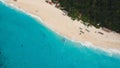 Aerial view beautiful beach on tropical island. Boracay island Philippines. Royalty Free Stock Photo