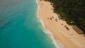 Aerial view beautiful beach on tropical island. Boracay island Philippines. Royalty Free Stock Photo