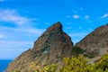 Drone photography of bizarre red rocks in the Calanches above the gulf of Porto, Corsica France Royalty Free Stock Photo