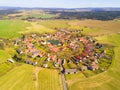 Aerial view of beautiful village Royalty Free Stock Photo