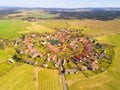 Aerial view of beautiful village