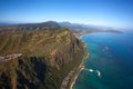 Waimanalo Beach and coastline on the island of Oahu, Hawaii. Royalty Free Stock Photo