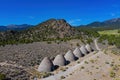 Aerial view of the beautiful Ward Charcoal Ovens State Historic Park