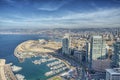 Aerial View of Beirut Lebanon, City of Beirut, Beirut city scape Royalty Free Stock Photo