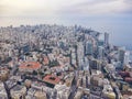 Aerial View of Beirut Lebanon, City of Beirut, Beirut city scape; Drone shot of Beirut downtown