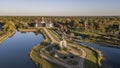 Aerial view of Bells Palace in Gifhorn, Germany Royalty Free Stock Photo