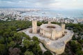 Aerial view of Bellver castle, Palma de Mallorca, Spain Royalty Free Stock Photo