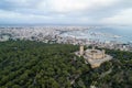 Aerial view of Bellver castle, Palma de Mallorca, Spain