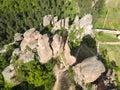 Aerial view of Belogradchik Rocks, Bulgaria Royalty Free Stock Photo