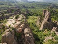 Aerial view of Belogradchik Rocks, Bulgaria Royalty Free Stock Photo