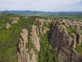 Aerial view of Belogradchik Rocks, Bulgaria Royalty Free Stock Photo