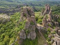 Aerial view of Belogradchik Rocks, Bulgaria Royalty Free Stock Photo