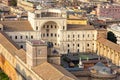 Aerial view of Belvedere palace in Vatican, center of Rome, Italy Royalty Free Stock Photo